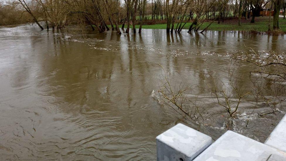 Flooding under Sandford Bridge