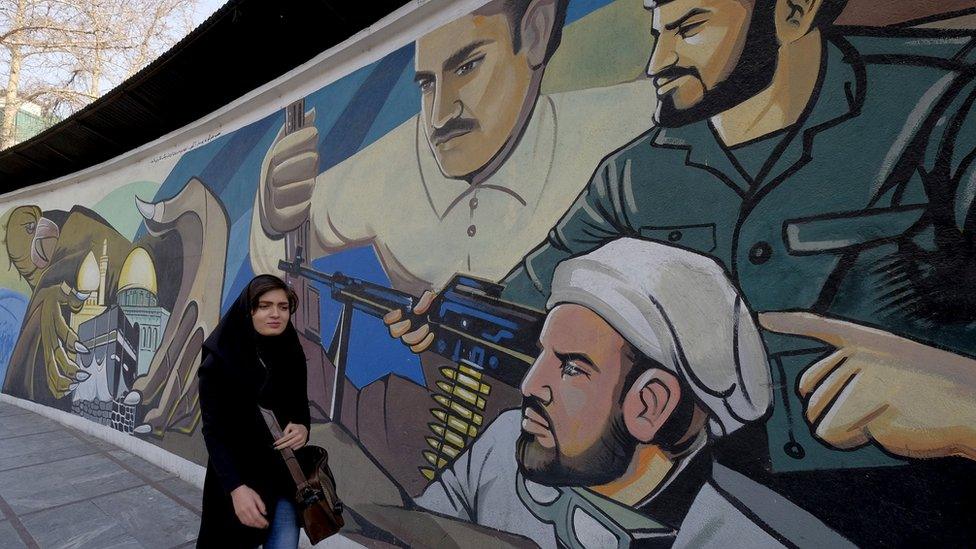 A revolutionary mural in Tehran, 17 January