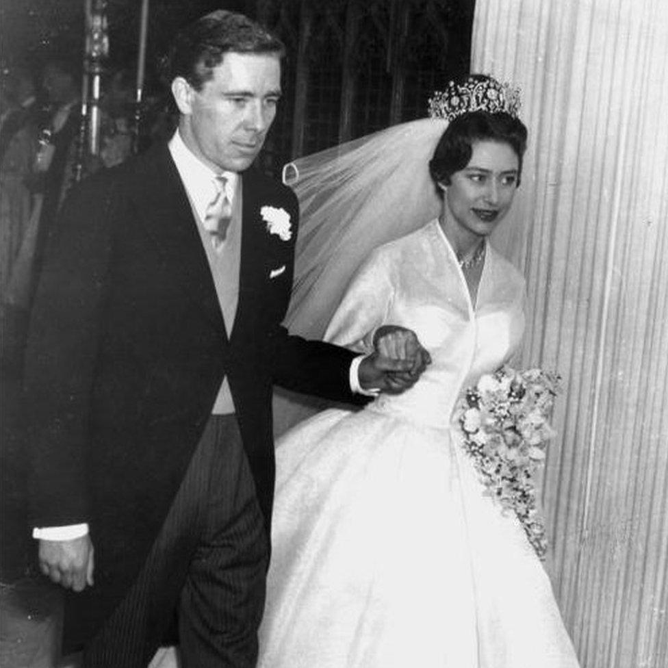 Lord Snowdon and Princess Margaret on their wedding day