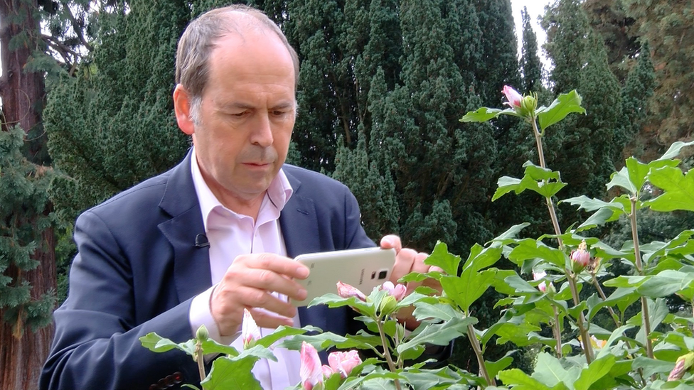 Rory Cellan-Jones taking photos