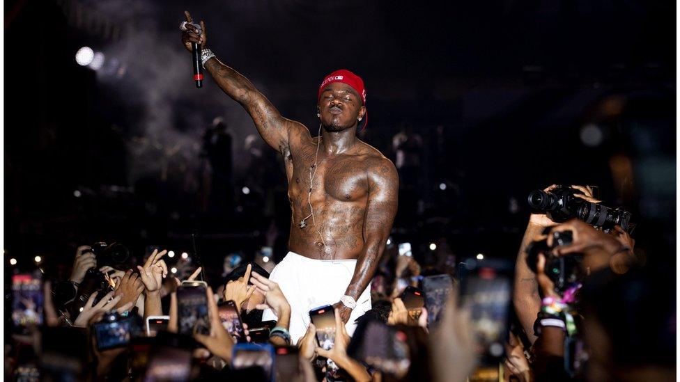 DaBaby onstage at Rolling Loud Festival