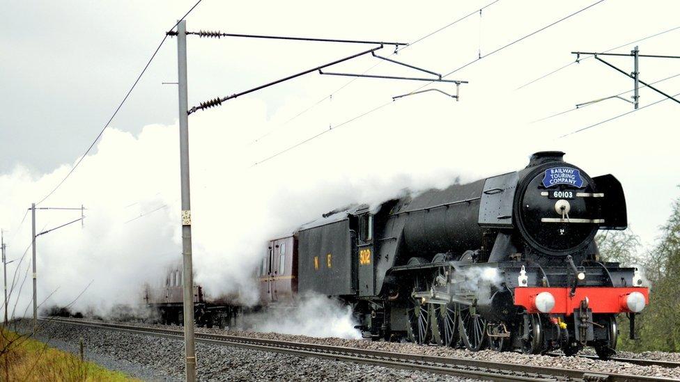 Flying Scotsman running through Penrith