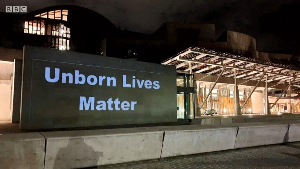 unborn lives matter projection