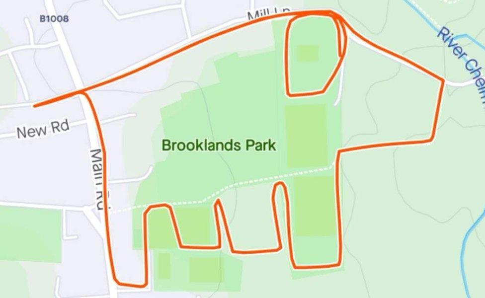 A dog shape on Strava