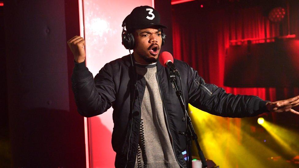 Chance The Rapper performing in the Radio 1Xtra live lounge