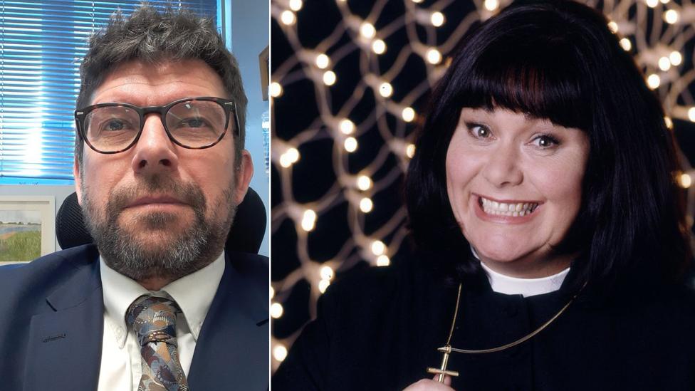 Alan Garnett and Dawn French as the Vicar of Dibley