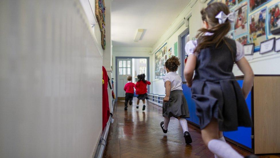 Children in school uniform