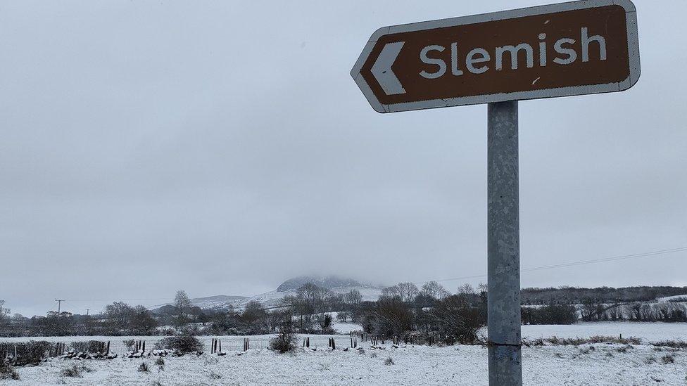 Slemish under snow