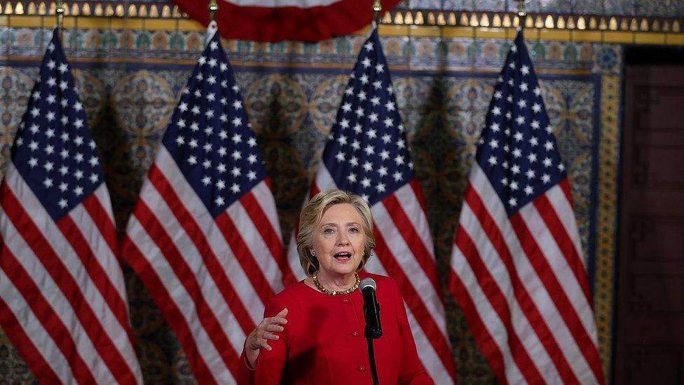 Hillary Clinton - speaking to an audience