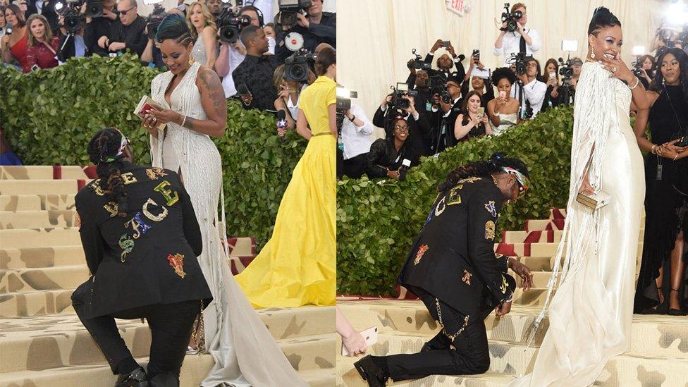 2 Chainz proposing to Kesha Ward