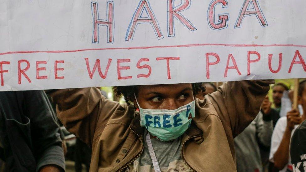 Demonstration in bali by pro Papua independence activists