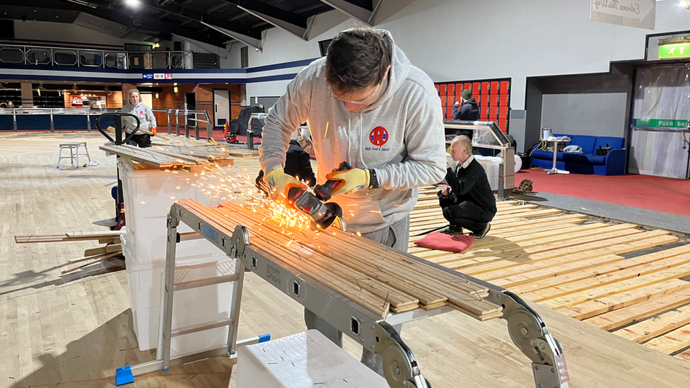 Rollerworld in Colchester being dismantled