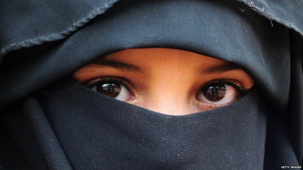 Woman in Burka