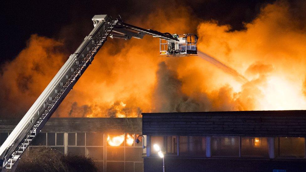 cardiff-disused-school-fire-probably-deliberate-bbc-news