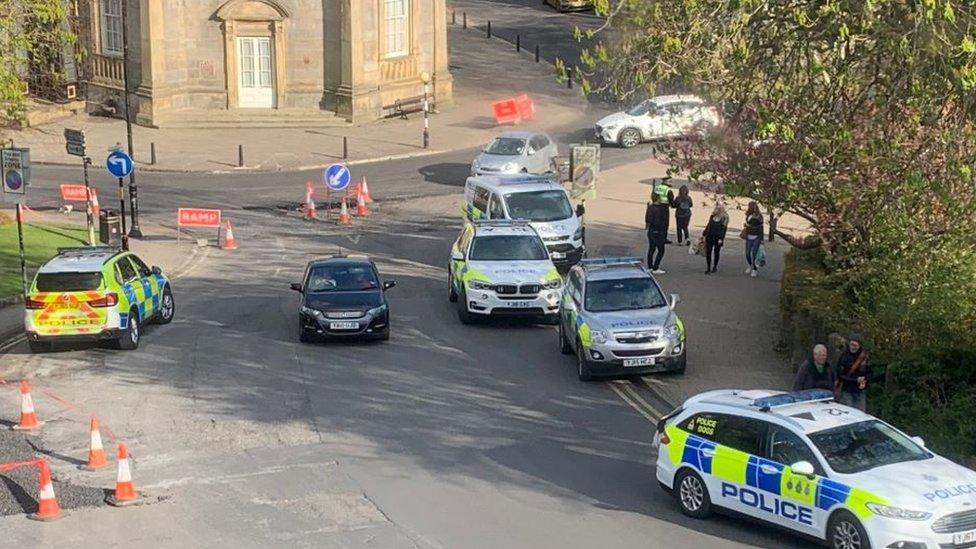 Police at Valley Gardens in Harrogate