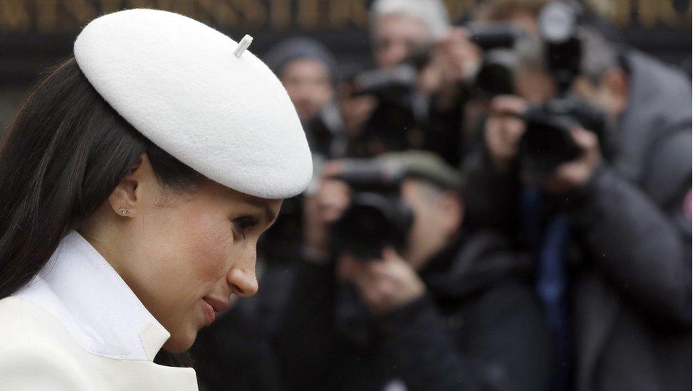 Meghan, pictured at a Commonwealth Day service at Westminster Abbey on March 12 2018.