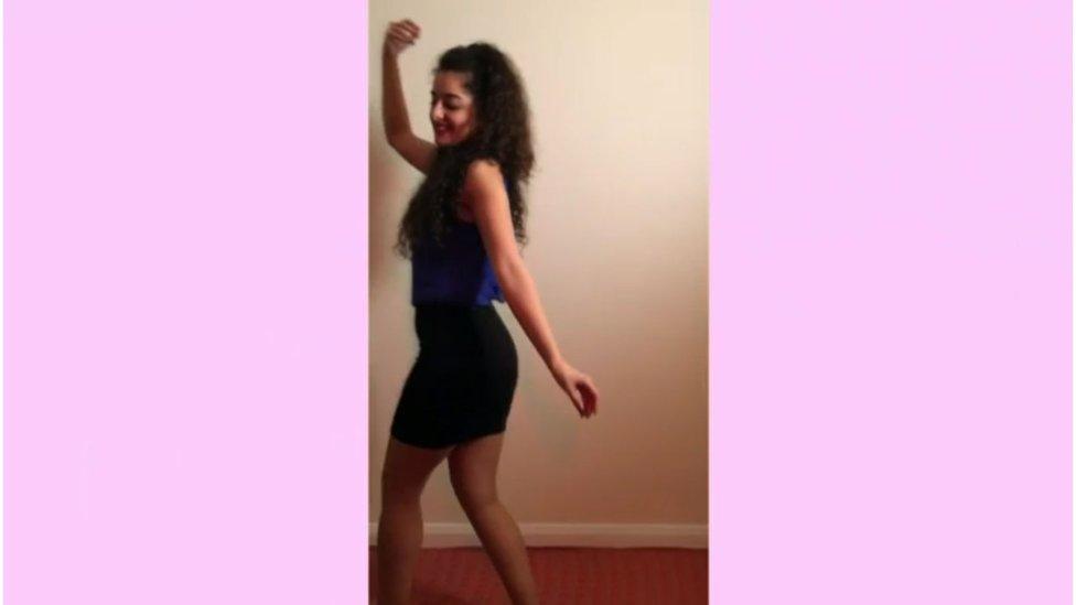 Young woman dancing