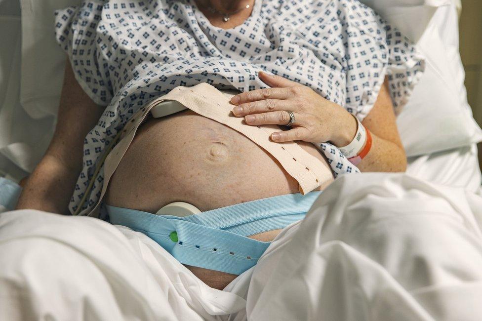 Pregnant woman in hospital