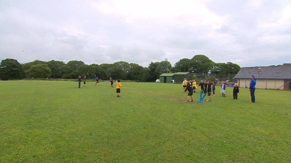 Laugharne rugby and cricket field