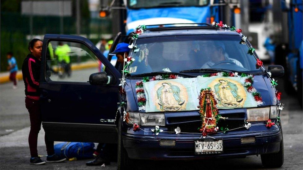 Pilgrims arrive in Mexico City to honour the Virgin of Guadalupe