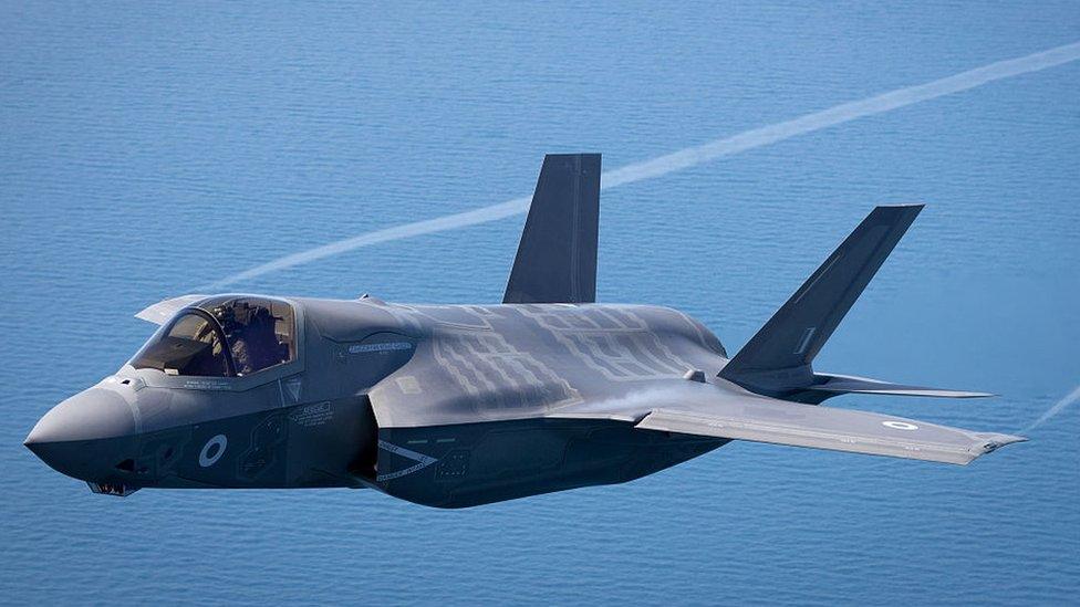 A UK F-35 in flight