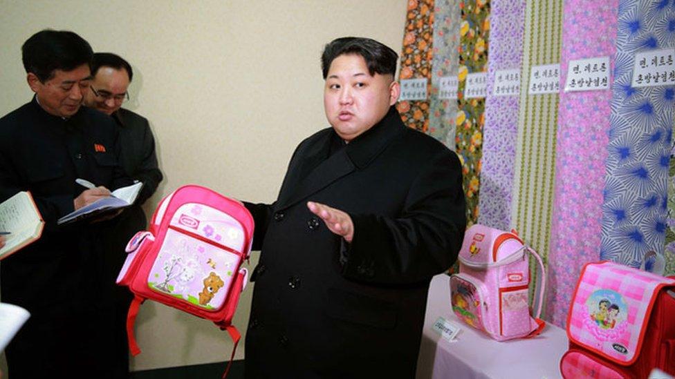 Kim Jong-un inspects a textiles factory