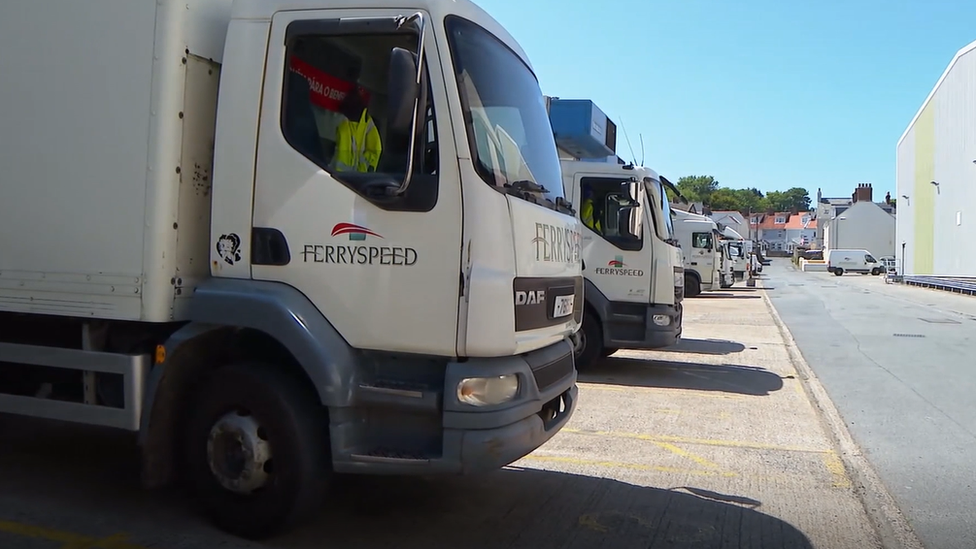 Ferryspeed vans in a line