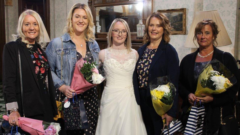 Hayley Clarke with Louise Lloyd, Sharon Grant, Jan Williams and Annette Lawler