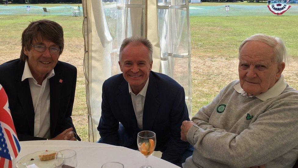 Mike Read with Bobby Davro and his father Bill Nankeville