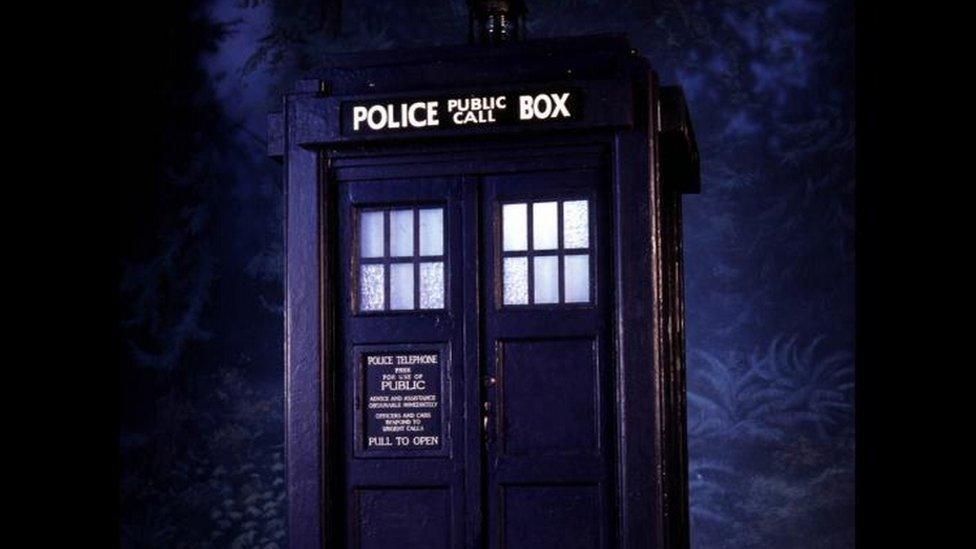 The tardis from Dr Who