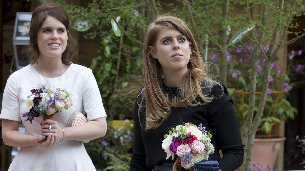 Princess Eugenie (left) and Princess Beatrice in 2016