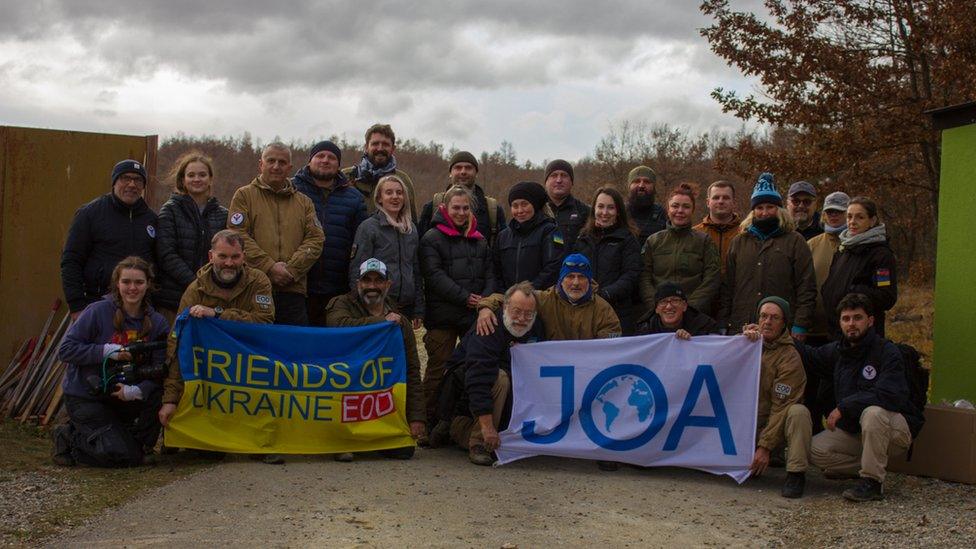 FOU-EOD recruits undertaking their training which has been funded by JOA