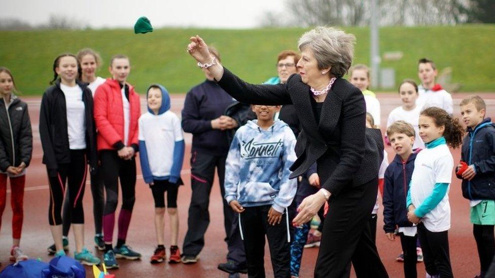 Theresa May at Alexander Stadium