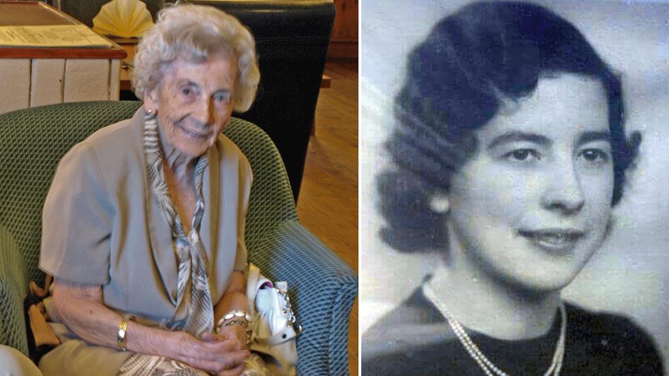 Caroline Bellis, aged 100, worked at the munitions site during the war