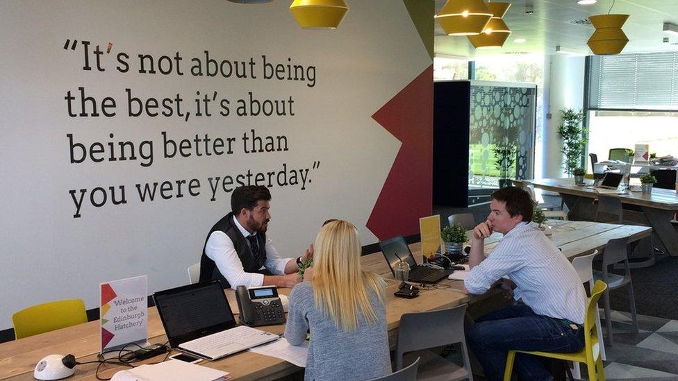 Entrepreneurial Spark hatchery at RBS HQ in Edinburgh