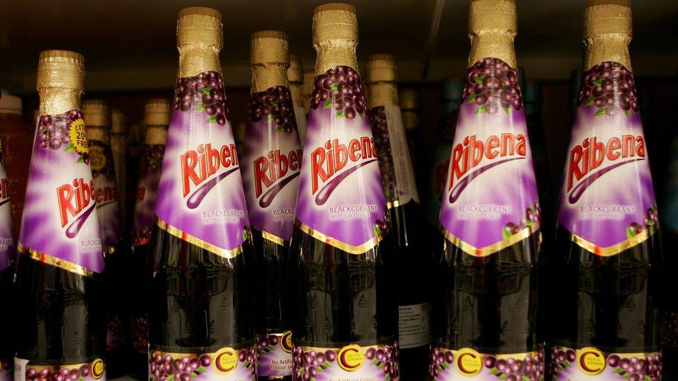 Bottles of Ribena