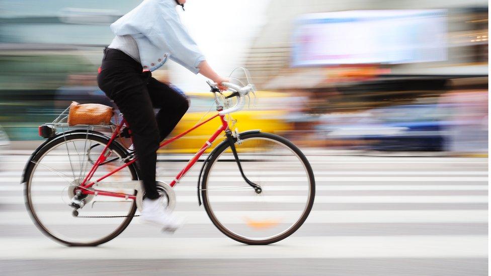 Woman cycling