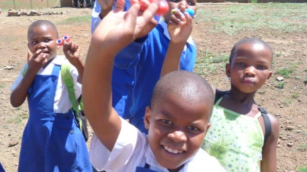 Children at a Lesotho orphanage