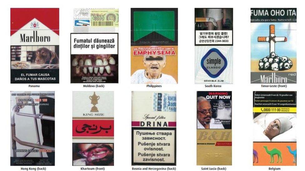 Graphic warnings are already featured across cigarette packages across the world