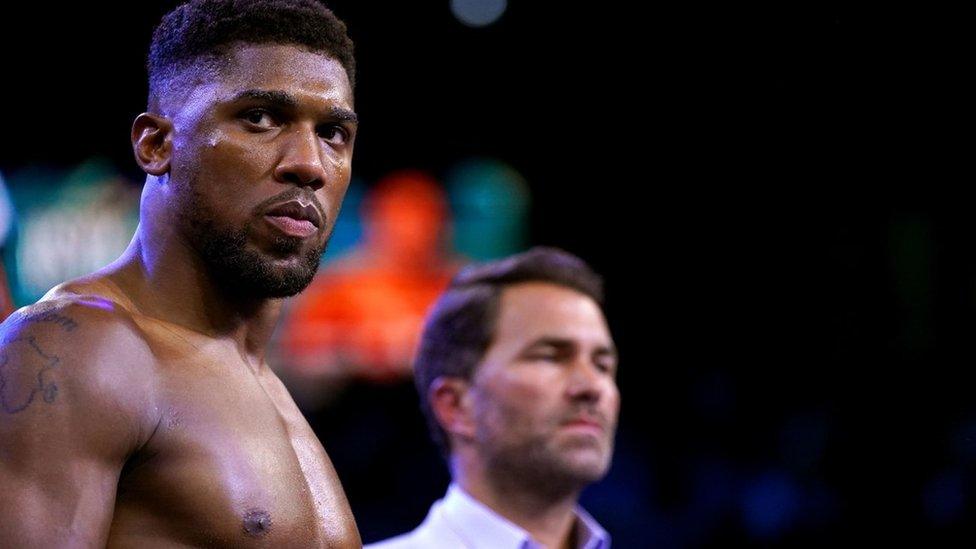 Anthony Joshua and boxing promoter Eddie Hearn