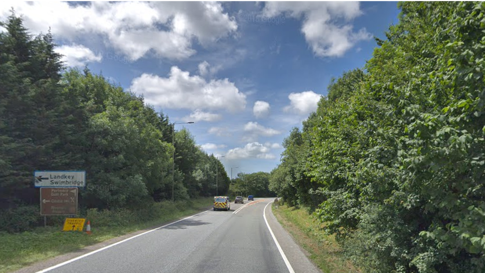 A361 near Landkey, North Devon