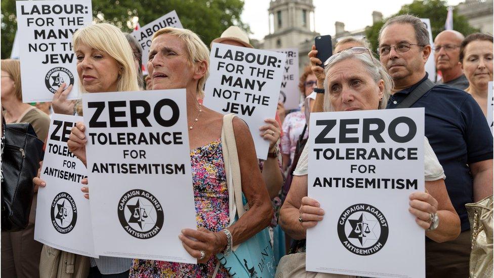 Labour Party members protesting