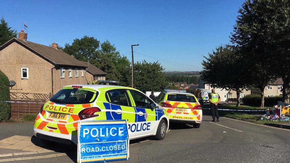 Police on Chandos Crescent, Killamarsh