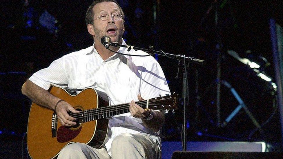 Eric Clapton playing in the US