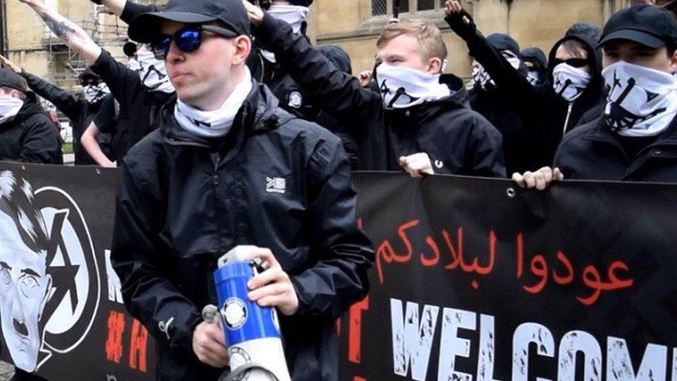 Jack Coulson at National Action demonstration