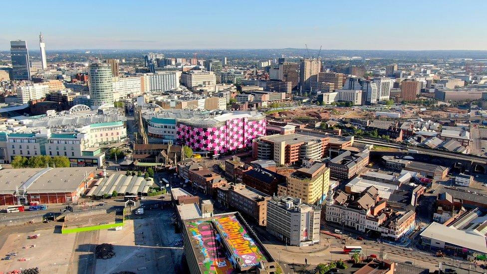 Drone footage of the car park