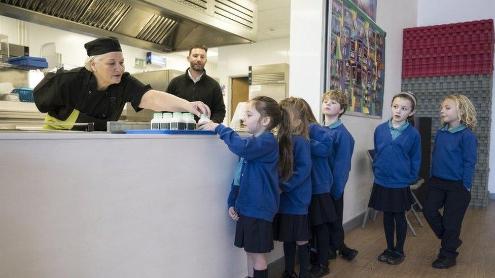 school dinner hall