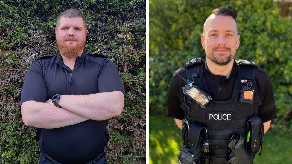 (L-R) PC Alasdair Uren and Sgt Andrew Baylis