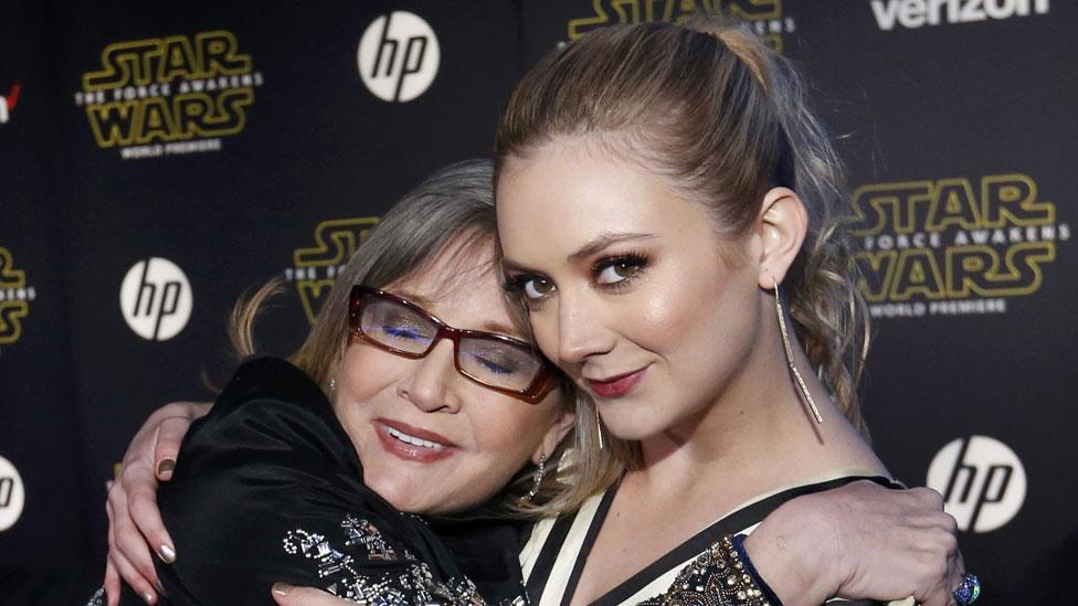 Carrie Fisher with daughter Billie Lourd