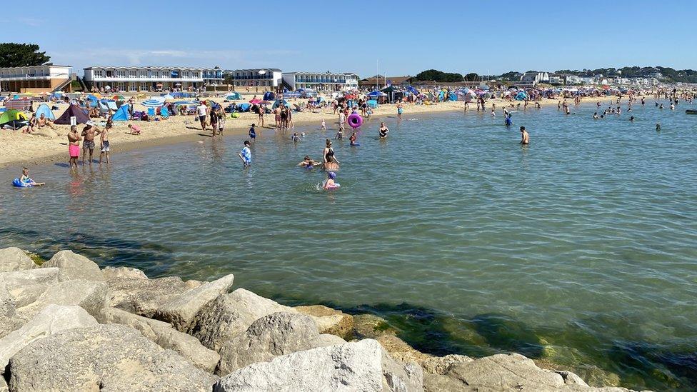 Sandbanks on 7 August 2020